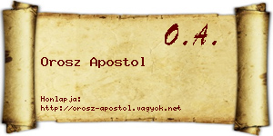 Orosz Apostol névjegykártya
